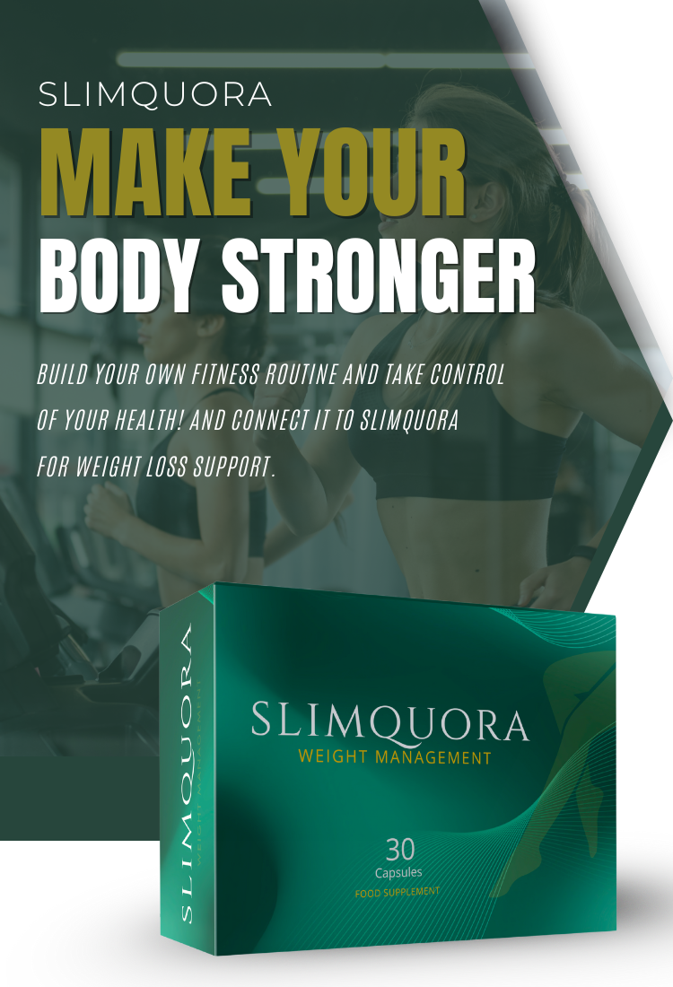 SlimQuora Weight Management vegan-friendly supplement banner for women and men, promoting healthy weight support.